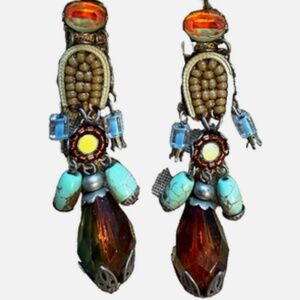 Ayala Bar mixed stone chandelier earrings